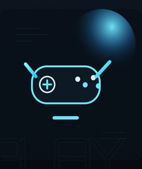 Neon arena gaming identity illustration